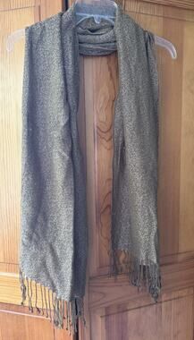 Unbranded Women’s Gold Brocade Pashmina Scarf